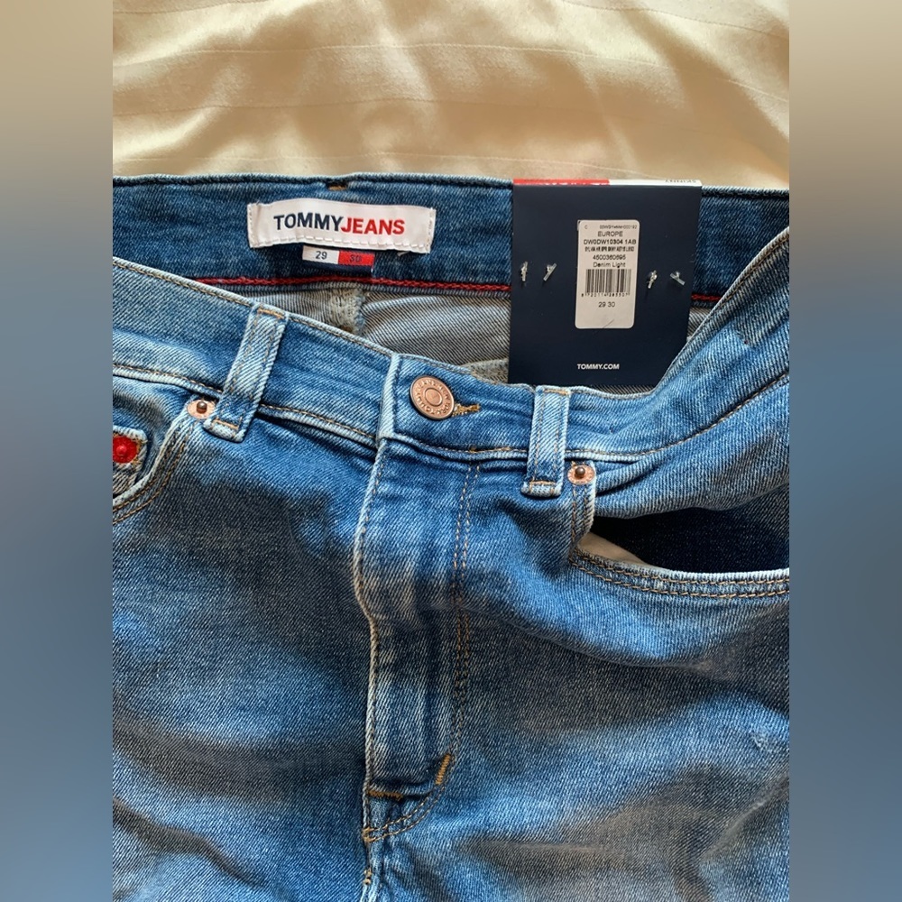Tommy Jeans Sylvia High Rise Super Skinny Blue Denim Womens 29X30 - Picture 4 of 7